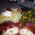 1 Bunnie's cooksnap of when they made stuffed chicken wrapped in bacon.