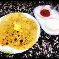 Travel with Hena 's cooksnap of when they made Whole wheat Paneer stuffed Parathas.