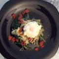 El cooksnap de Loli71 cuando hizo Acelgas salteadas con ajetes, jamón y huevos poché.
