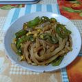 El cooksnap de Jesús Ruiz cuando hizo Tallarimis con setas y pimiento verde.