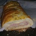 El cooksnap de Tatiana cuando hizo Pan casero relleno con jamón y queso.