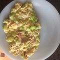 El cooksnap de Lourdes Nuñez cuando hizo Calabacín con jamón, queso y huevo.