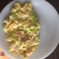 El cooksnap de Lourdes Nuñez cuando hizo Calabacín con jamón, queso y huevo.