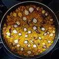El cooksnap de Silvia Viura Garcia cuando hizo Paella de pulpo y gambones.
