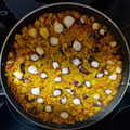 El cooksnap de Silvia Viura Garcia cuando hizo Paella de pulpo y gambones.