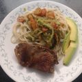 El cooksnap de Ivonne Calvo cuando hizo Espaguetis / Tallarines de calabacín con Salsa Pesto (vegana).