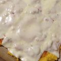 El cooksnap de Laura Parado cuando hizo Pizza de harina de garbanzo y zanahoria 🥕🍕con cubierta de rúcula y jamón crudo.