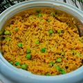 Juhi Prakash Sewani 's cooksnap of when they made Sambar Masala and Green Peas Rice.