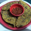 Anupa Prajapati's cooksnap of when they made મીઠો લીમડો અને ખીચડી ના થેપલા(mitho લીમડો એન્ડ khichdi na thepla in Gujarati).