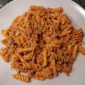 El cooksnap de Merche cuando hizo Macarrones picantes a los cuatro quesos.