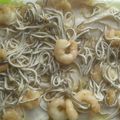El cooksnap de Sandra Sunny cuando hizo Merluza con ajada de gambas y gulas.