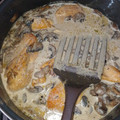 El cooksnap de Selene Sánchez cuando hizo Pechuga de pollo en crema de champiñones🍄.