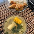 El cooksnap de maria8 cuando hizo Sancocho colombiano a leña.