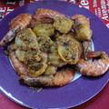 El cooksnap de neus García cuando hizo Gambas al horno con patatas.