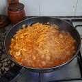 El cooksnap de Carla Reina cuando hizo Fideuá con sepia, gambas y allioli.