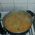 El cooksnap de Ines cuando hizo Locro criollo al disco.