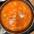 El cooksnap de Raul_K cuando hizo Sepia con langostinos en salsa de piquillos y tomate seco.