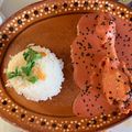 El cooksnap de Alan Carreon cuando hizo Mole rosa con pollo.