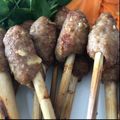 Cooksnap của Bò khi họ làm theo món Nem lụi/ Chạo heo bọc sả