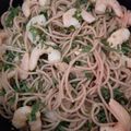 El cooksnap de Tonantzín Padilla cuando hizo Espaguetis con Limón y Camarones.