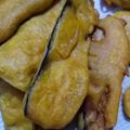 Mamta Shahu का कुकस्नैप जब उन्होंने कड़ाई फ्राई बैंगन पकौड़े  (Kadai Fry Brinjal pakoras recipe in Hindi) बनाया था।