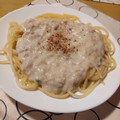 El cooksnap de Verónica Stillger cuando hizo Fideos con Salsa de Queso Crema, Ciboulette y Atún.