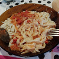 El cooksnap de Belén Valenzuela cuando hizo Fideos caseros al huevo con salsa Bolognesa.