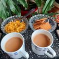 Mukti Bhargava का कुकस्नैप जब उन्होंने तुलसी,अदरक और इलायची की चाय (Tulsi Adrak aur elaichi ki chai recipe in hindi) बनाया था।