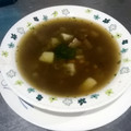El cooksnap de Angela Millan cuando hizo Caldo de pajarilla.