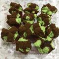 Cooksnap dari Candy untuk resep Bolu Kukus Mekar Coklat Pandan