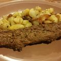 El cooksnap de Isabel Pagán cuando hizo Churrasco con papas salteadas.