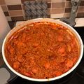 Skárta József Cooksnap-ja, amikor elkészítette a(z) Tarhonyás-virslis lecsó receptet.