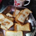 Rani Paal का कुकस्नैप जब उन्होंने पीनट बटर टोस्ट सैंडविच (peanut butter toast sandwich recipe in hindi) बनाया था।