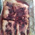 El cooksnap de María Ayala cuando hizo Lomo de cerdo con salsa de frutos rojos acompañado de papas a la francesa.