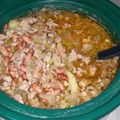 Joe 's cooksnap of when they made Crockpot Louisiana Red Beans and Rice.