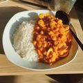 El cooksnap de Raquel García cuando hizo Garbanzos con langostinos y almejas al curry ¿rojo?.