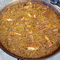 El cooksnap de La Perla Del Caribe Merchita Zurita cuando hizo Paella marisco.