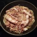 El cooksnap de vanesukis cuando hizo Calamares con cebolla caramelizada.