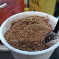 Cooksnap cherita lensa semasa beliau membuat Dalgona Milo Tabur.
