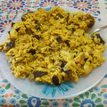 El cooksnap de José cuando hizo Risotto de berenjena con mozzarella.