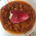El cooksnap de Mónica cuando hizo Pisto de verduras con pimiento relleno de queso.