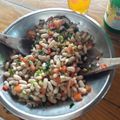 El cooksnap de Clau BD Dominguez cuando hizo Ensalada de porotos granados.