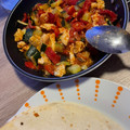 El cooksnap de Débora Cantero Martínez cuando hizo Fajitas rellenas de pollo al curry con samfaina(diferentes).