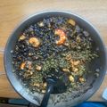 El cooksnap de Jorge Alonso cuando hizo Arroz negro a la paella con calamares de potera, gambones y alioli de dos ajos.