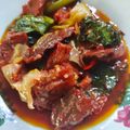 Cooksnap FZ Adzlin semasa beliau membuat Daging masak merah bersama kailan.