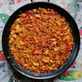 El cooksnap de Angel Gallardo cuando hizo Arroz con pechuga de pollo y pimientos (arroz con poco que sabe a mucho).