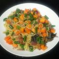 Enefola Joy Owoicho's cooksnap of when they made Indomine with carrots,Green peas and fish.