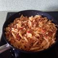 El cooksnap de Montxi Minguez cuando hizo Macarrones con carne picada.
