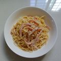 Cooksnap của DiepngocNguyen khi họ làm theo món Mì ý sốt kem học của các bạnn trên cookpad nè😻