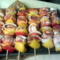 gw and bc's cooksnap of when they made Pork Wrap Bacon Kabobs.